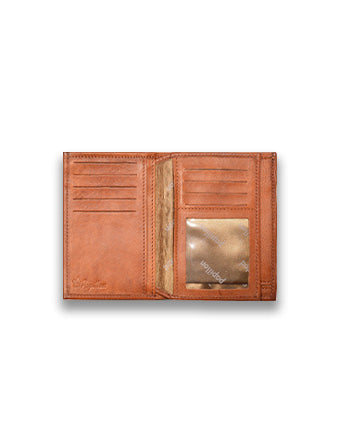 Papillon Natural Leather Wallet, Multiple Colors, 12 Card Slots, Zippered Coin Pocket, Clear Pocket, 2 Cash Compartments, Handmade