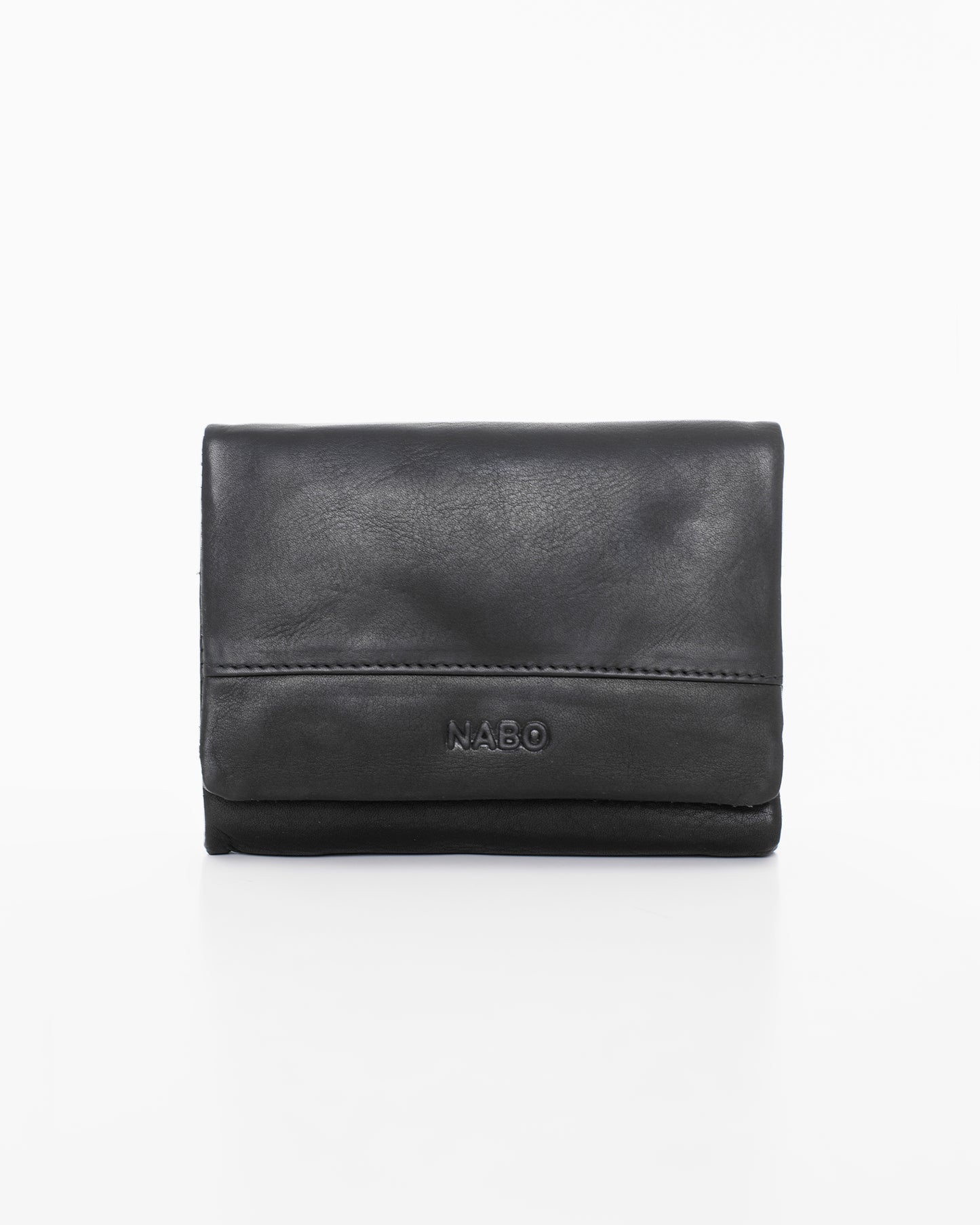 Leather Wallet NK304 (RFID-blocking) - Black