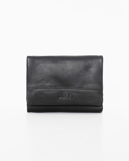 Leather Wallet NK304 (RFID-blocking) - Black